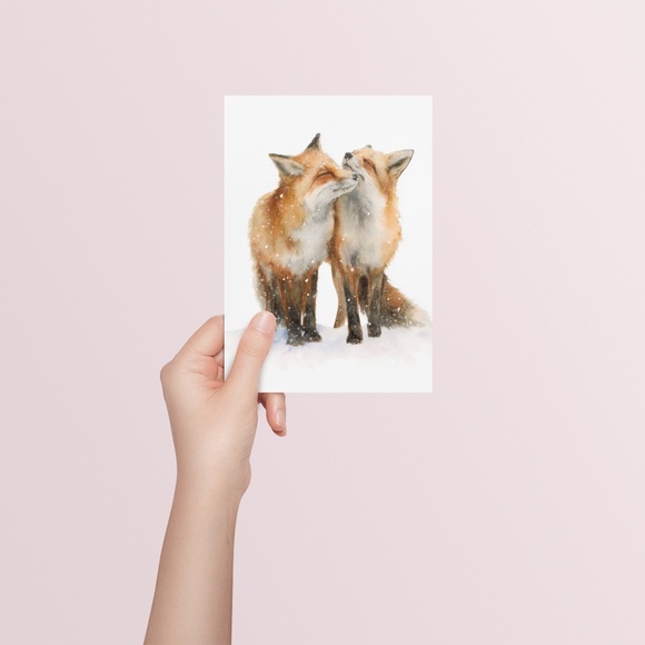 Watercolor Red Fox Wall Art Print, Unframed - Captivating Woodland Elegance - Picture 5 of 7